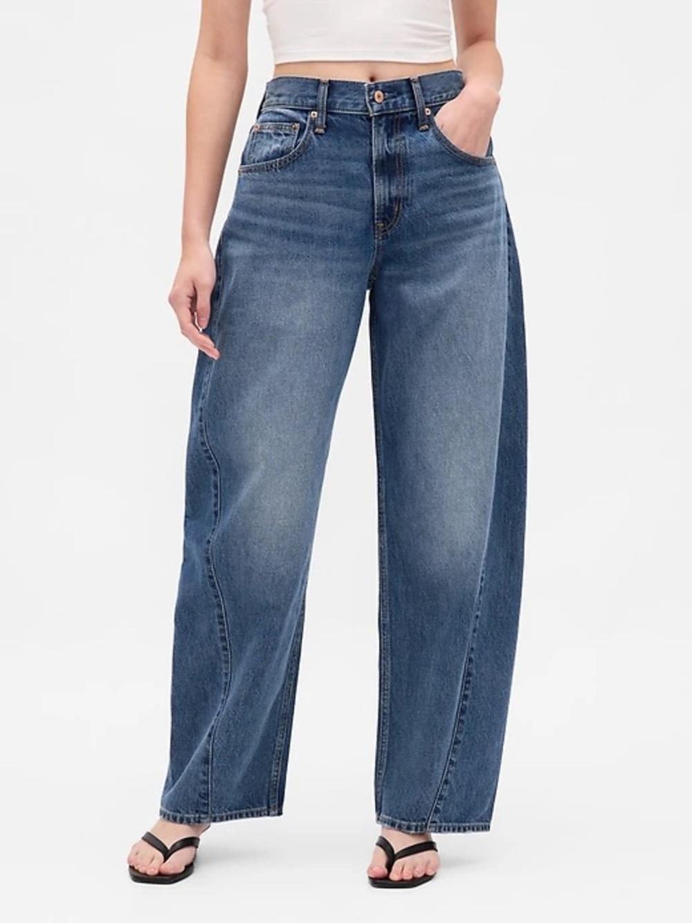 Gap High-Rise Baggy Barrel Jeans Skater Streetwear Grunge Slouchy NWT 29 L